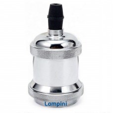 Ντουί Ε27 Αλουμινίου με Ροδέλα Χρώμιο 16-163662